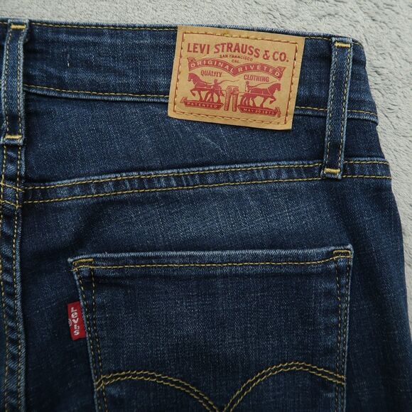 Levi's 721 Jeans Women's Size 28 Blue High-Rise Skinny Denim 28" Inseam Stretch - Picture 15 of 16